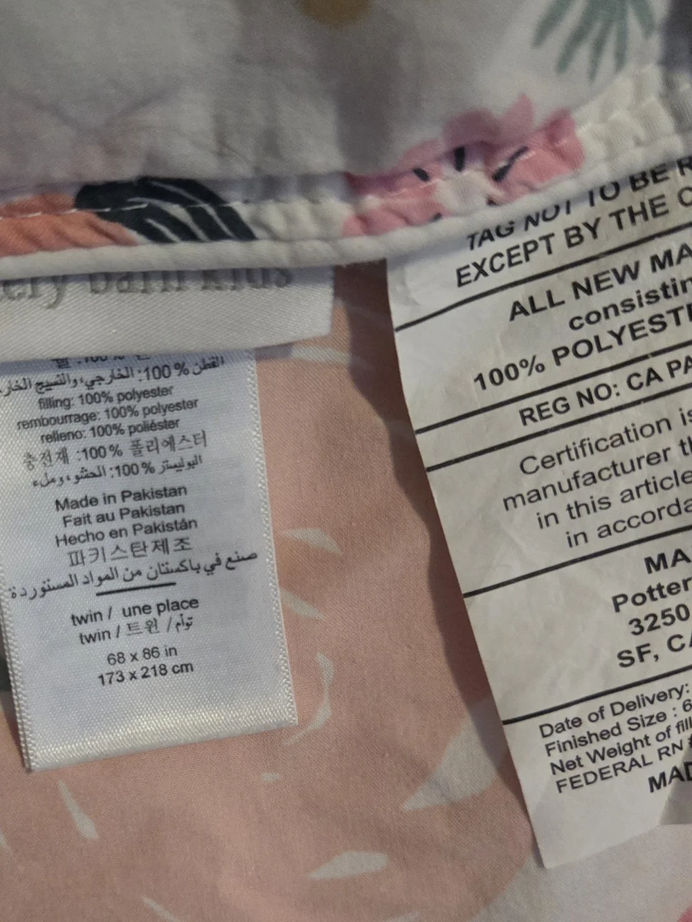 Pottery Barn Kids Twin Comforter Sashas Garden